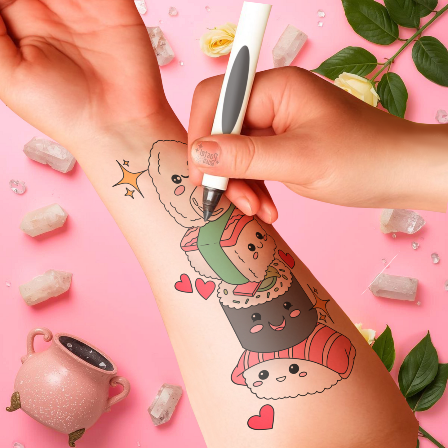 Rollin’ With Happiness | Temporary Tattoo