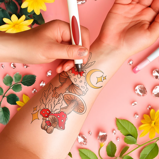 Moonlit Mushrooms | Temporary Tattoo