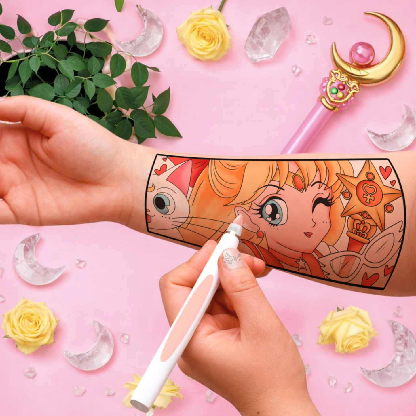 Radiant Heart Guardian | Temporary Tattoo