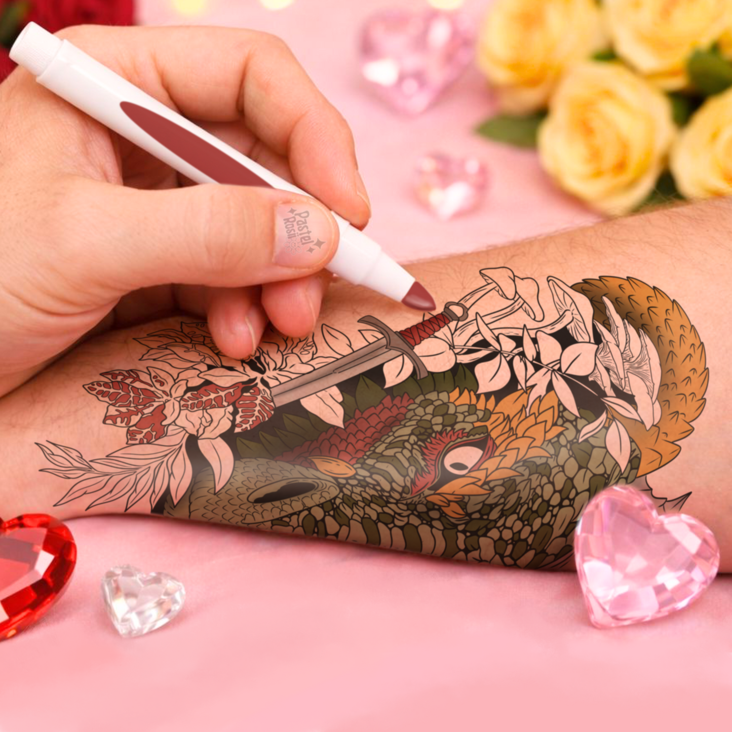 Soul Bound Dragon x2 | Temporary Tattoos