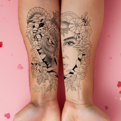 Soul Bound Dragon x2 | Temporary Tattoos