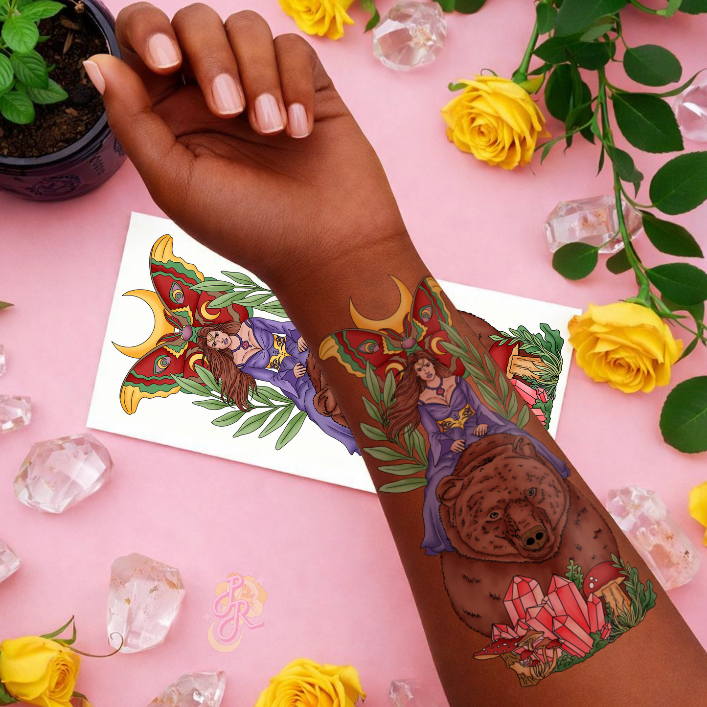 Moonlit Guide | Pre Colour Temporary Tattoo