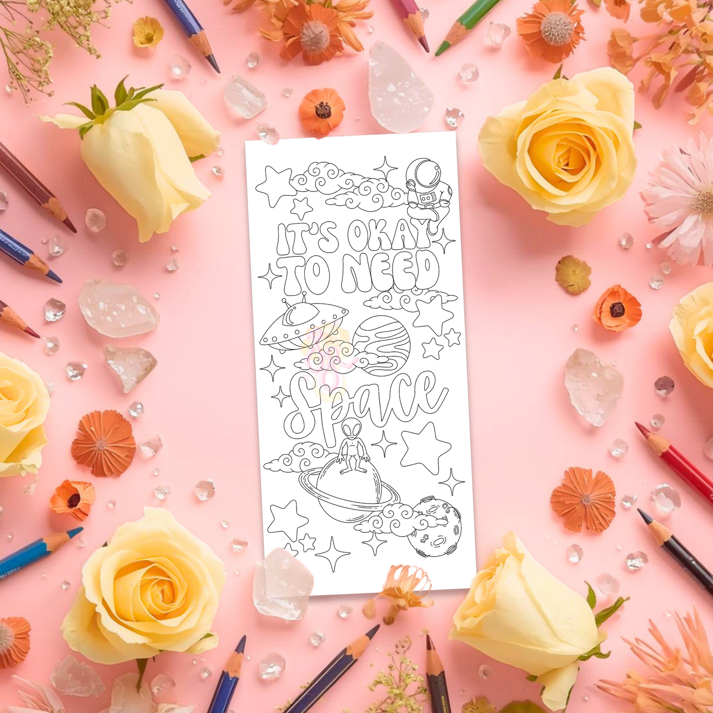 It’s Okay to Need Space | Pre Colour Temporary Tattoo