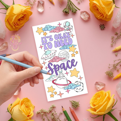 It’s Okay to Need Space | Pre Colour Temporary Tattoo