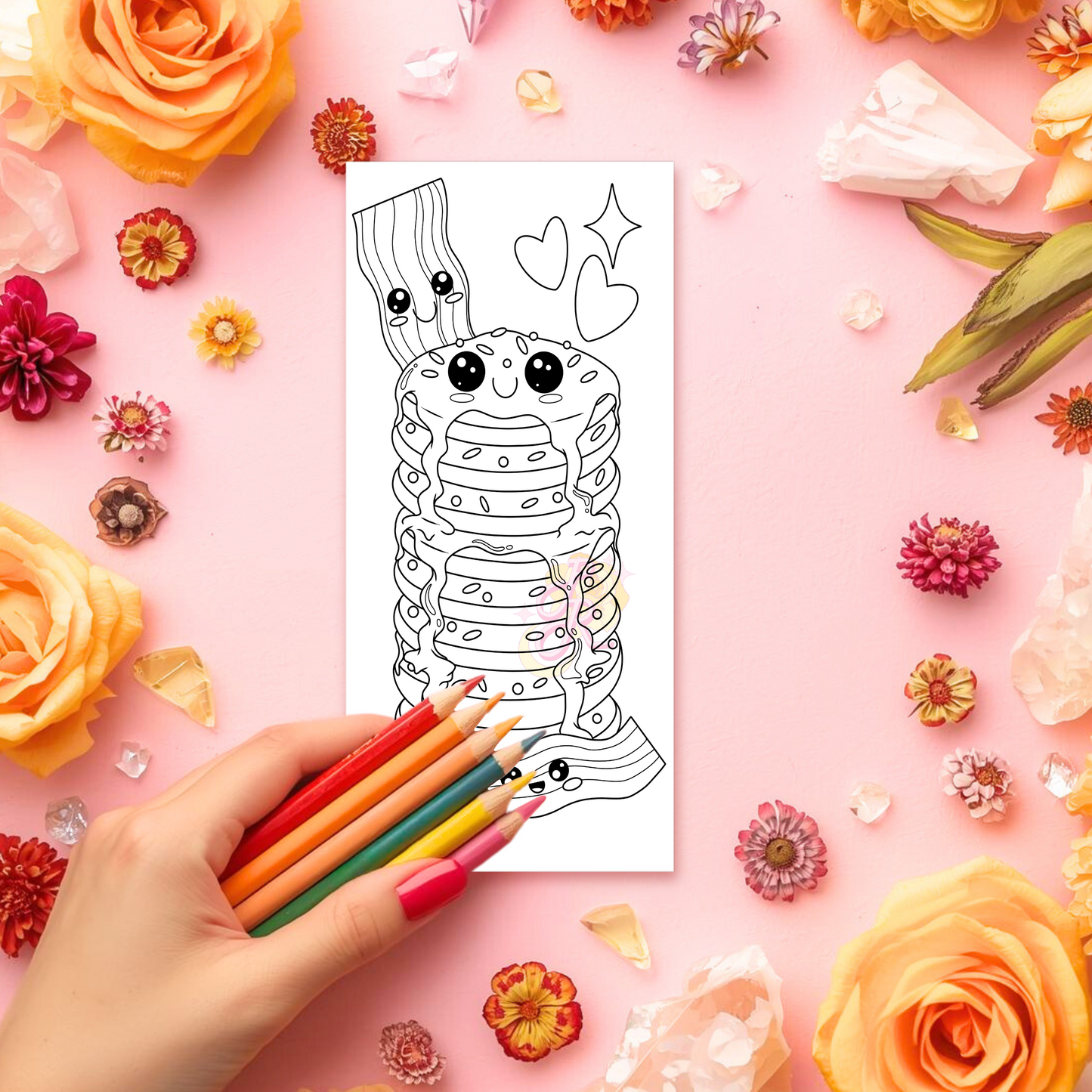 Stacked With Joy | Pre Colour Temporary Tattoo
