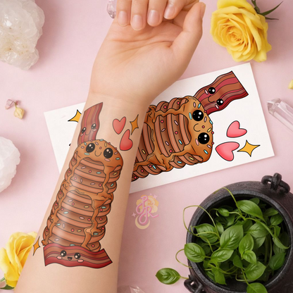 Stacked With Joy | Pre Colour Temporary Tattoo
