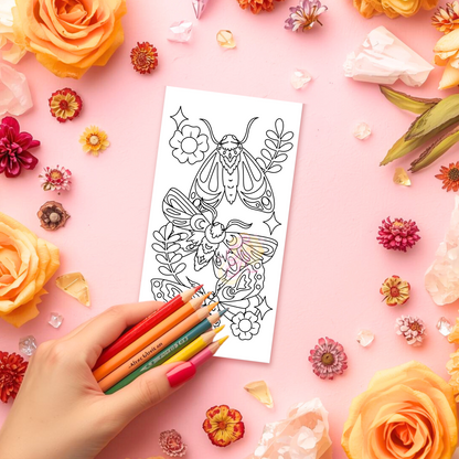 Moth Whisper | Pre Colour Temporary Tattoo
