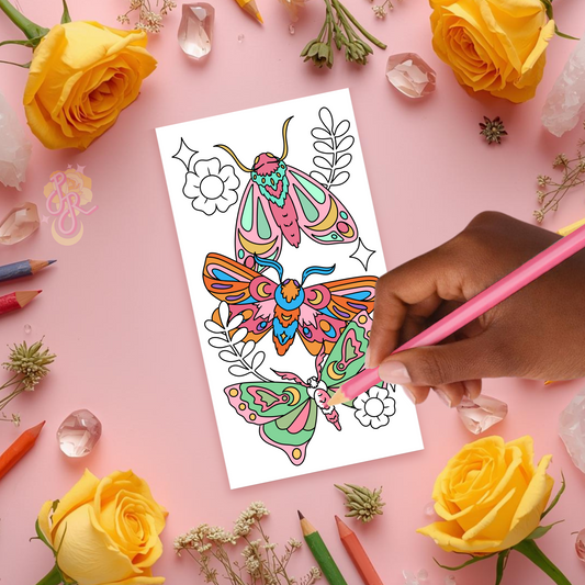 Moth Whisper | Pre Colour Temporary Tattoo