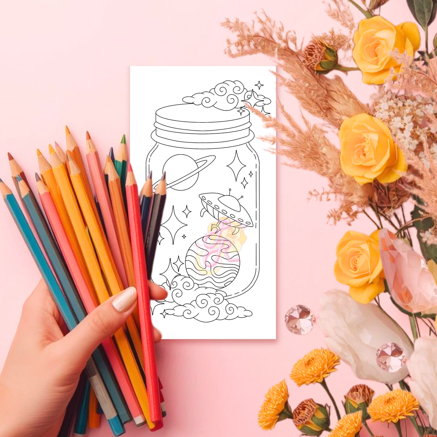Pocket Universe | Pre Colour Temporary Tattoo