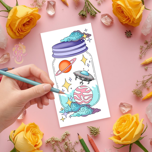 Pocket Universe | Pre Colour Temporary Tattoo