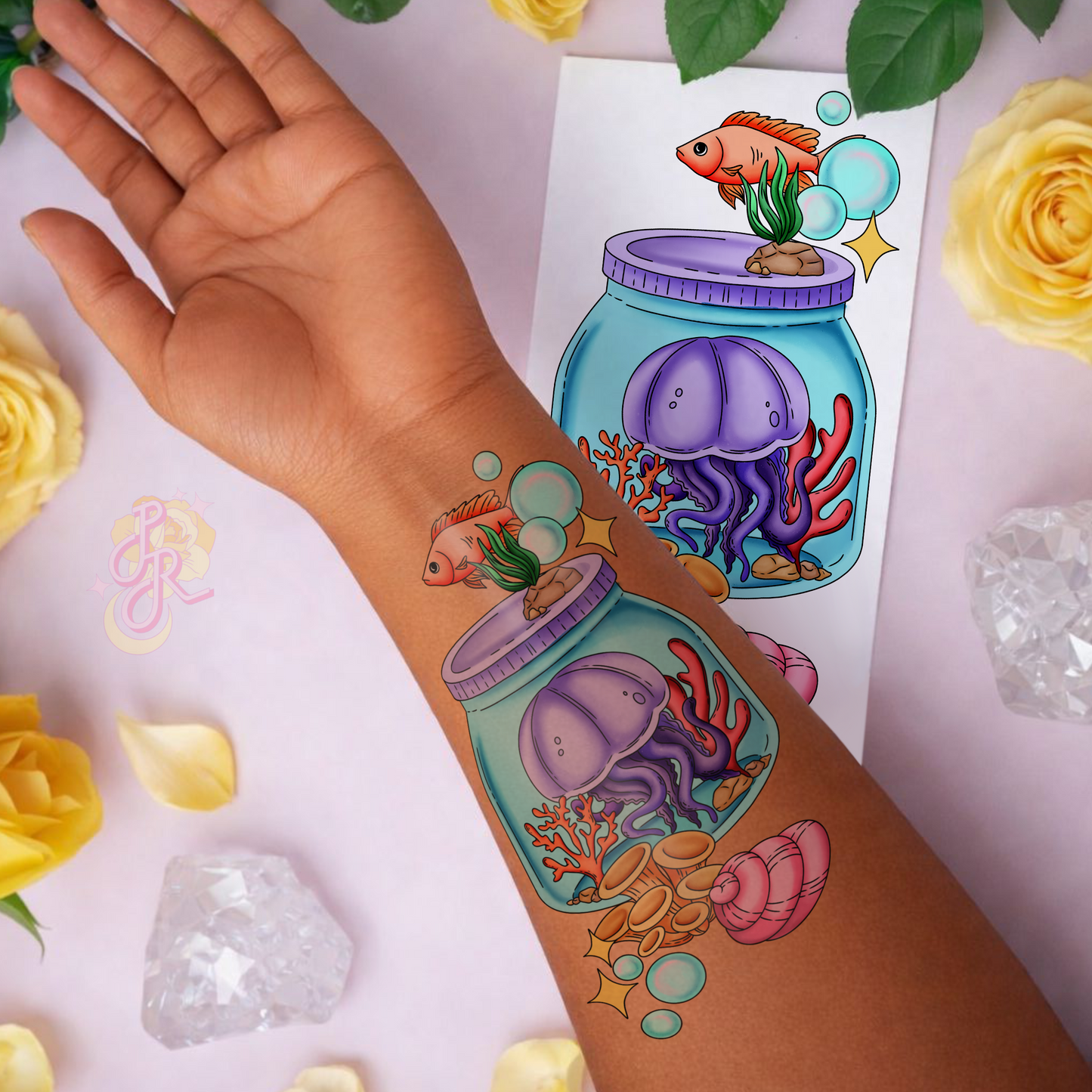 Jelly Dream Vessel | Pre Colour Temporary Tattoo