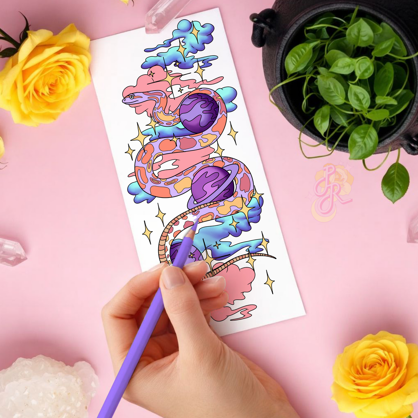 Starborn Snake | Pre Colour Temporary Tattoo