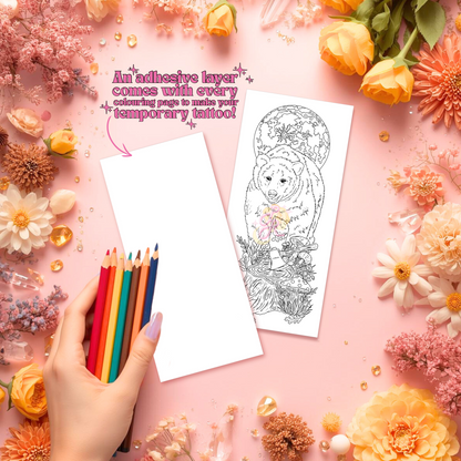 Grizzly Dreams | Pre Colour Temporary Tattoo