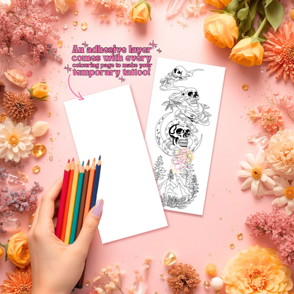 Graveyard Galaxy | Pre Colour Temporary Tattoo
