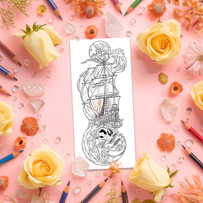 Ocean Echoes | Pre Colour Temporary Tattoo
