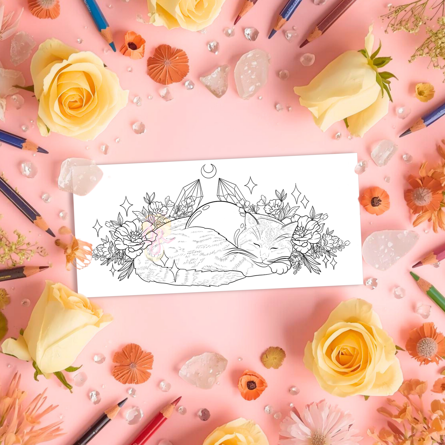 Sleeping Witch | Pre Colour Temporary Tattoo
