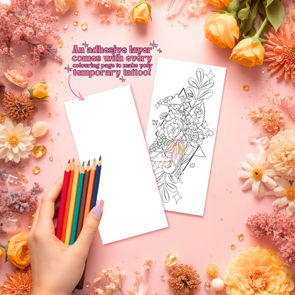 Floral Sparkles | Pre Colour Temporary Tattoo