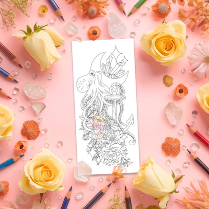 Moonlit Tides | Pre Colour Temporary Tattoo
