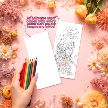 Moonlit Tides | Pre Colour Temporary Tattoo