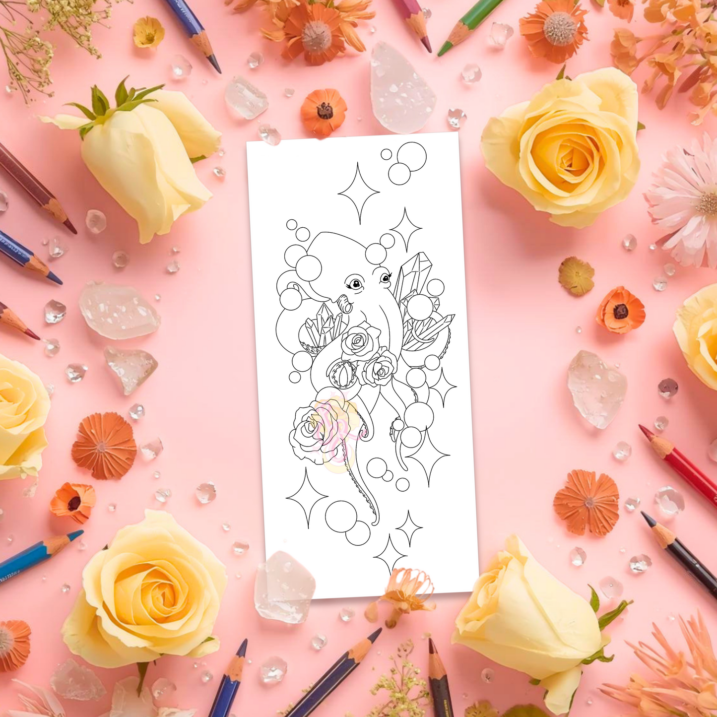 Saltwater Octopus | Pre Colour Temporary Tattoo