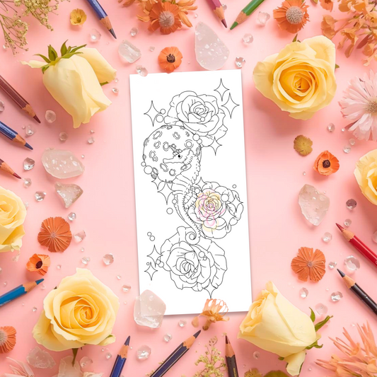 Blooming Seahorse | Pre Colour Temporary Tattoo