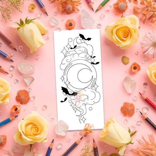 Crystal Moon | Pre Colour Temporary Tattoo