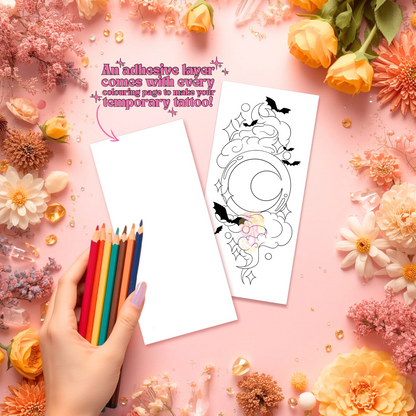 Crystal Moon | Pre Colour Temporary Tattoo
