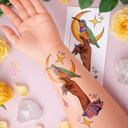 The Visitor | Pre Colour Temporary Tattoo
