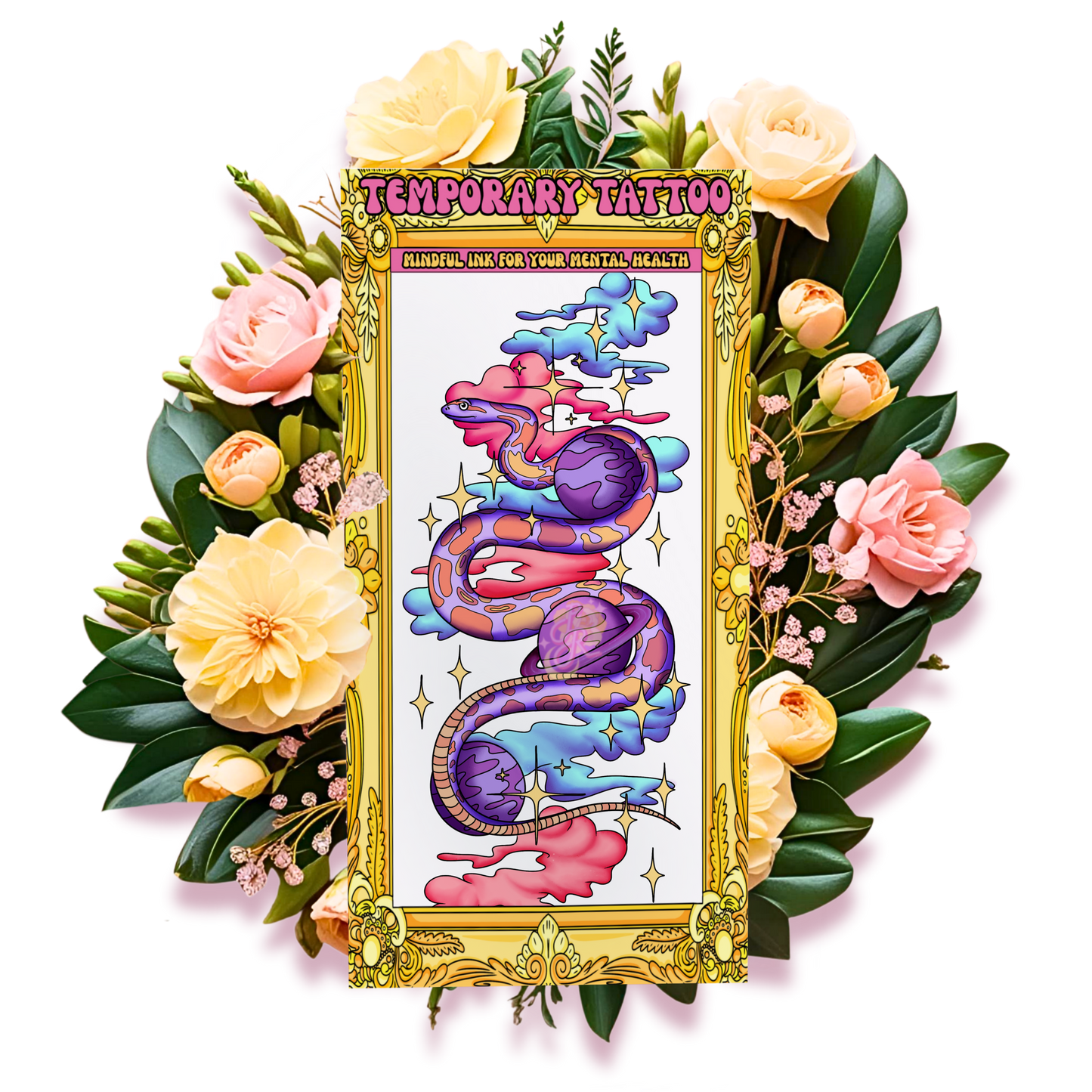 Stargazing Serpent | Temporary Tattoo