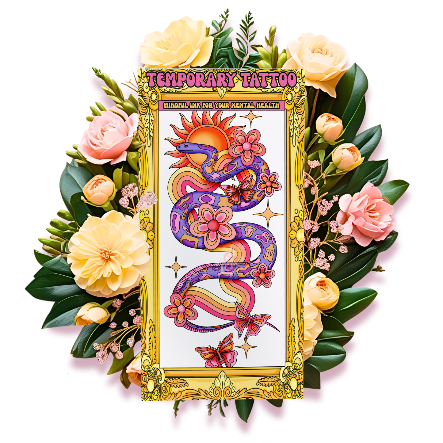 Psychedelic Slither | Temporary Tattoo
