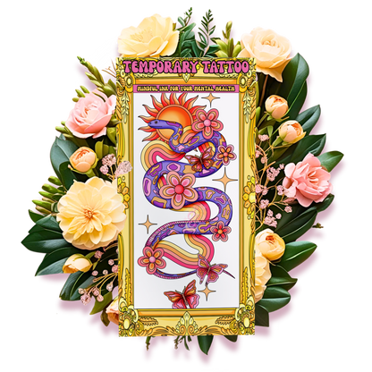 Psychedelic Slither | Temporary Tattoo