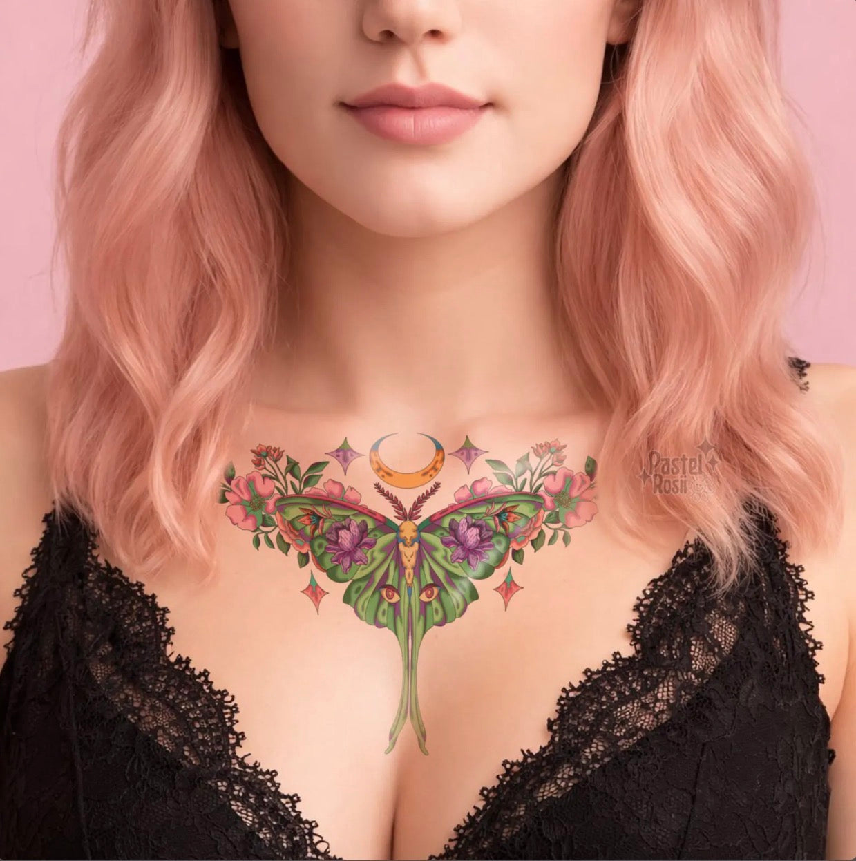 Lunar Moth | Temporary Tattoo