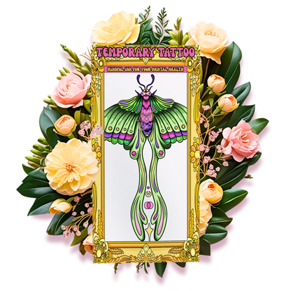 Moonblush Moth | Temporary Tattoo