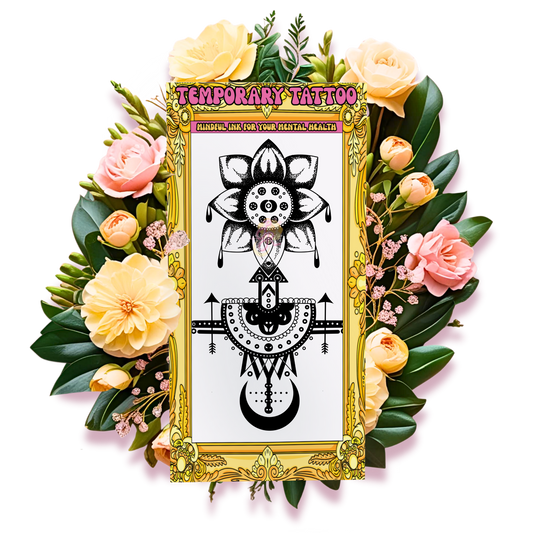 Moonflower Compass | Temporary Tattoo