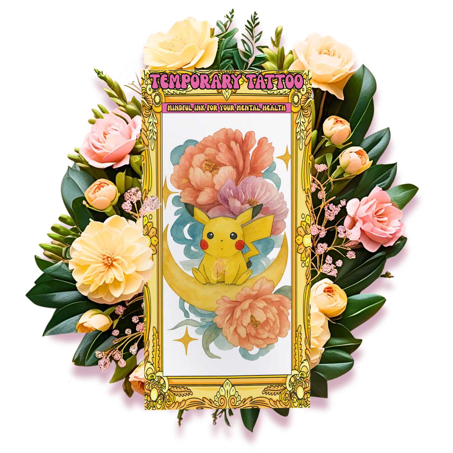 Floral Thunder | Temporary Tattoo