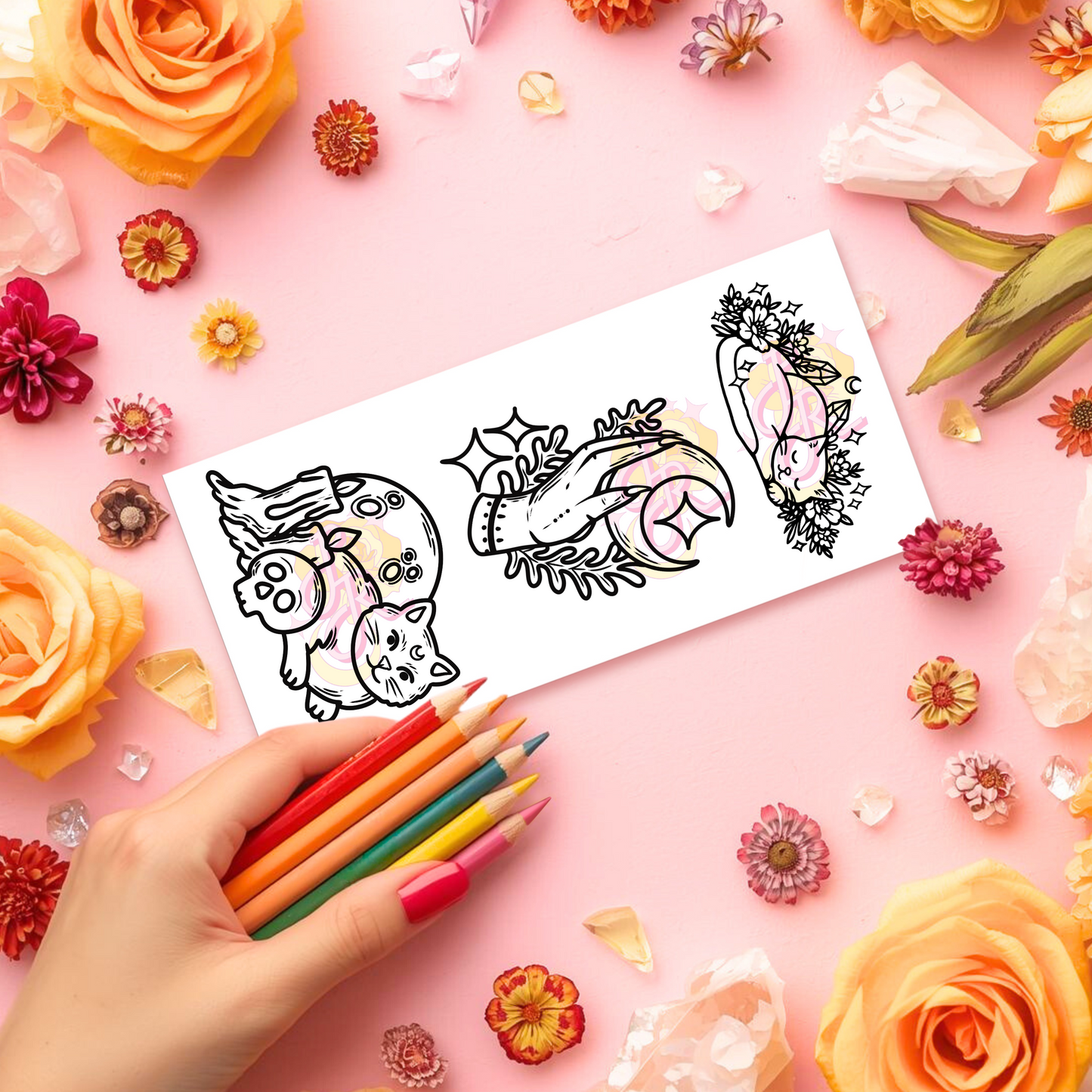 A Witches Timeline | Pre Colour Temporary Tattoo Mini Set