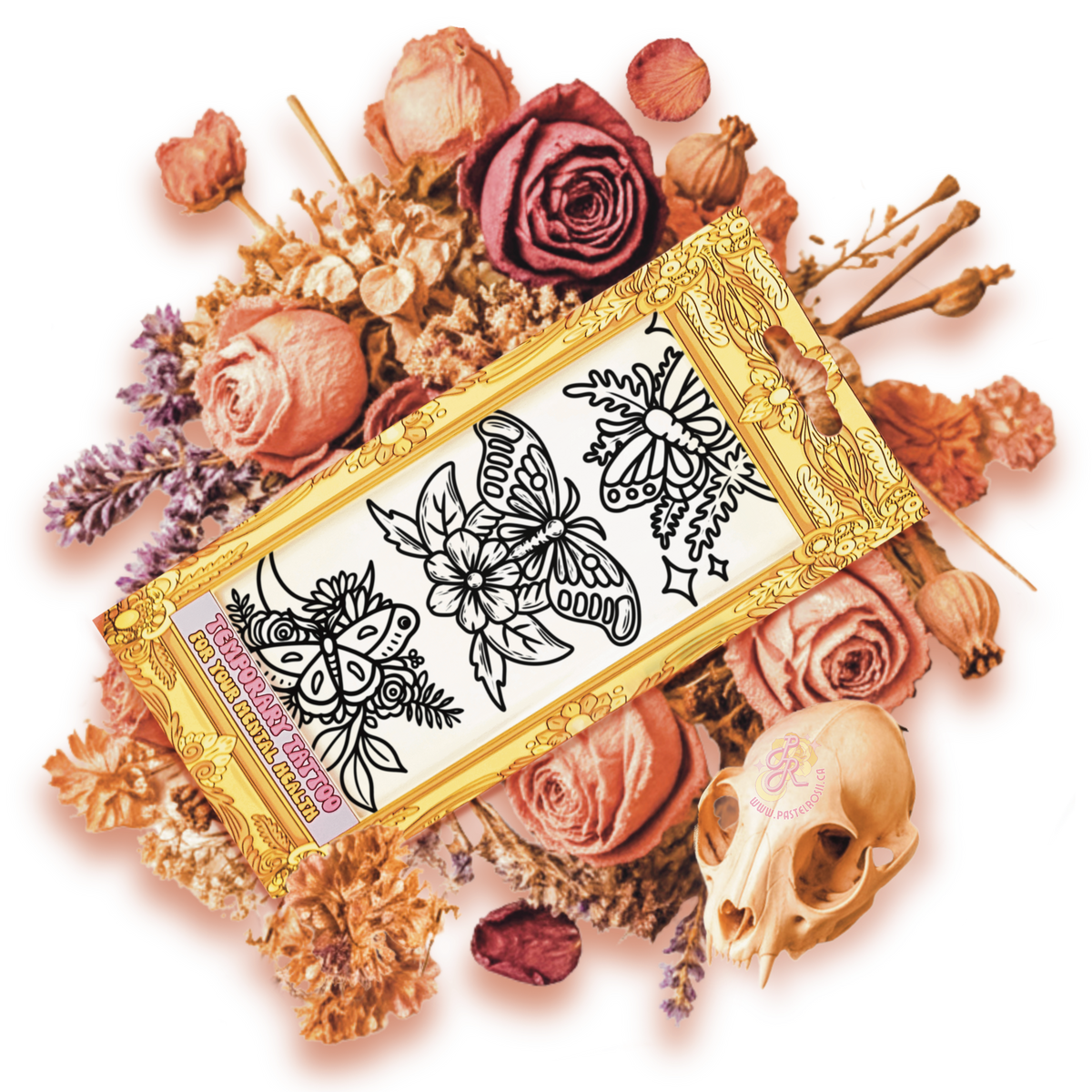 Moth in the Garden | Temporary Tattoo Mini Set