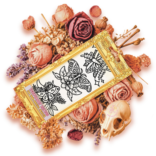 Moth in the Garden | Temporary Tattoo Mini Set
