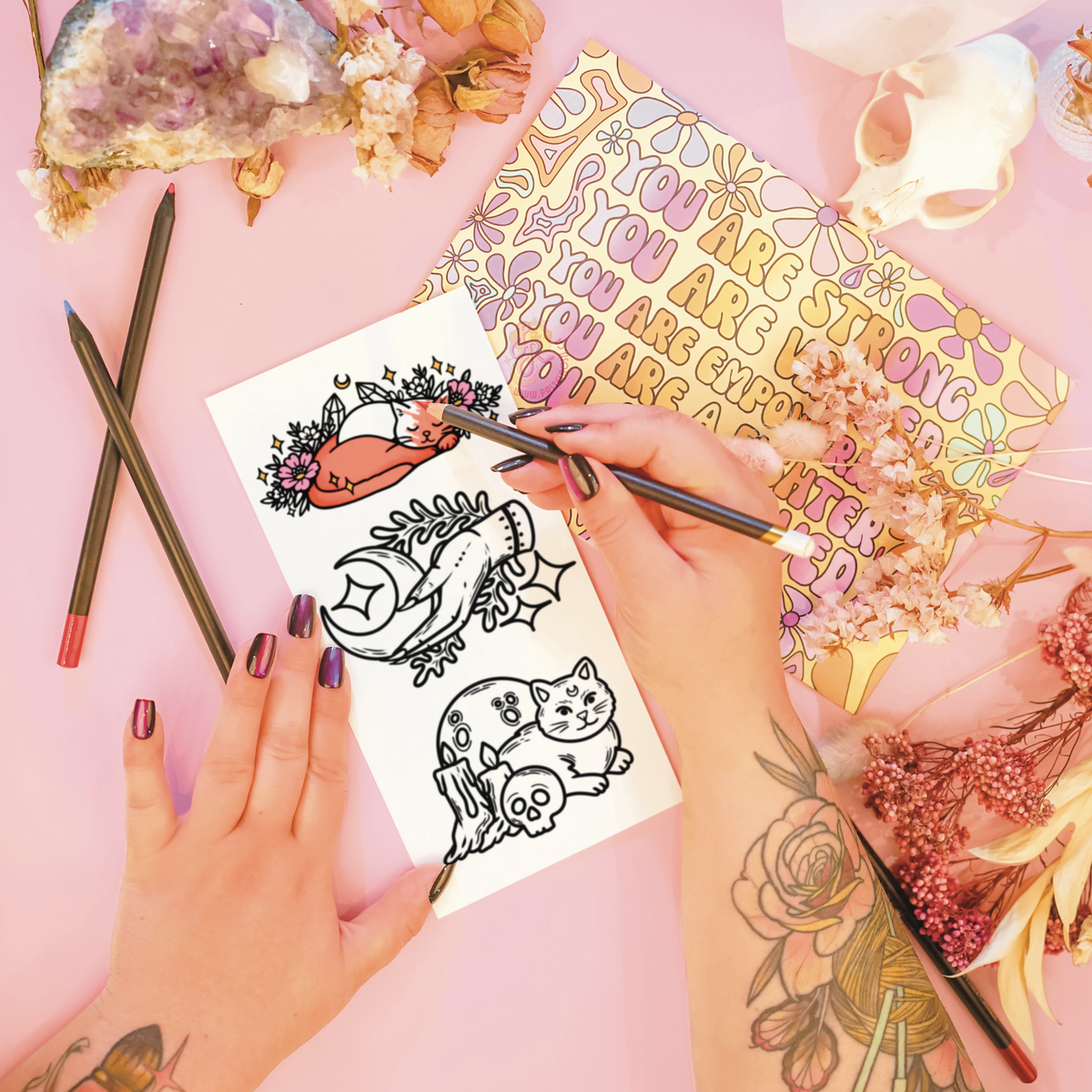 A Witches Timeline | Temporary Tattoo Mini Set
