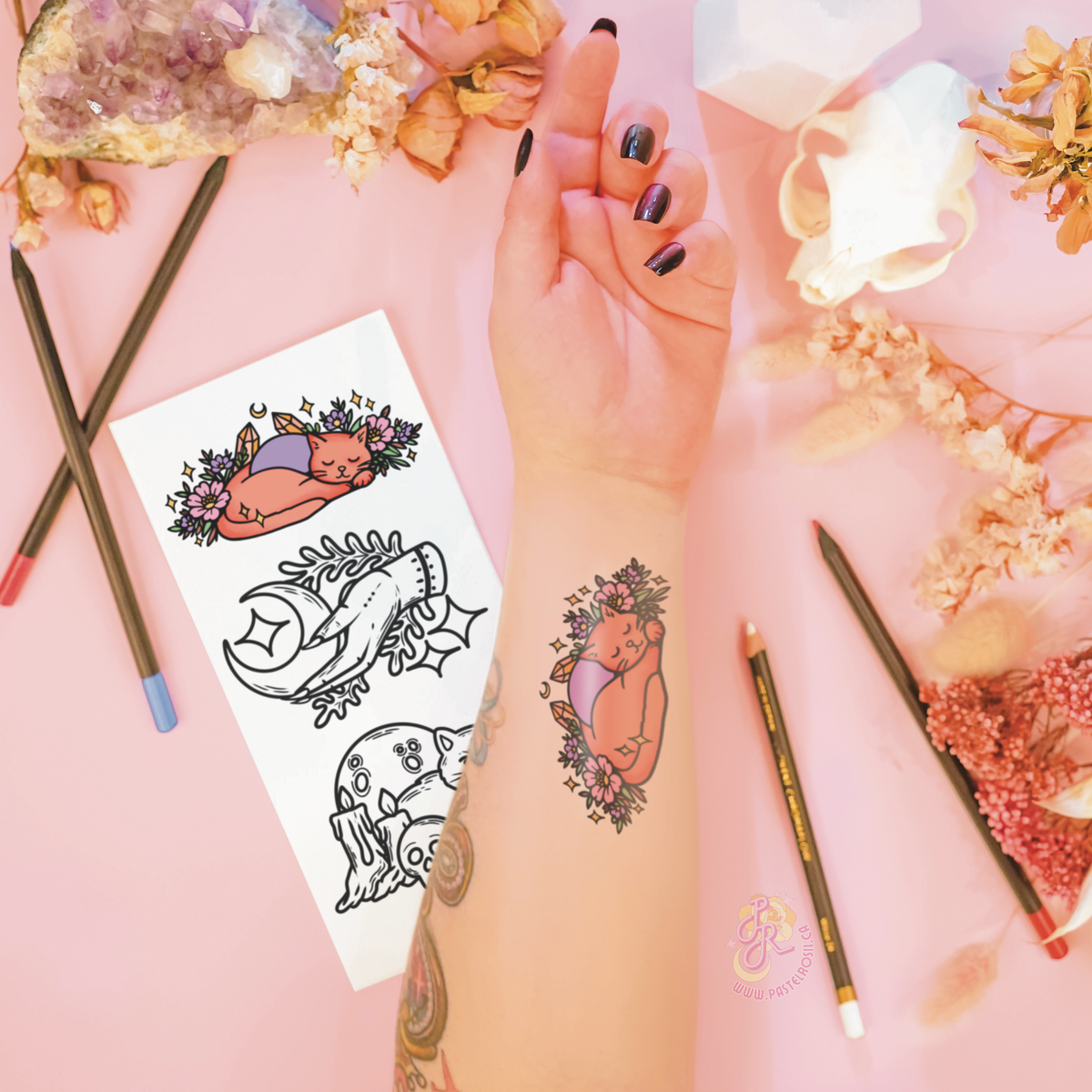 A Witches Timeline | Temporary Tattoo Mini Set