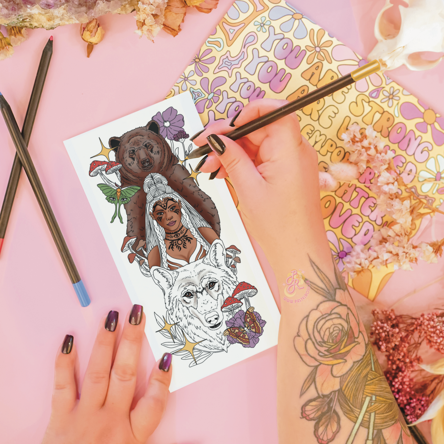 I am Between Beast & Spirit | Temporary Tattoo