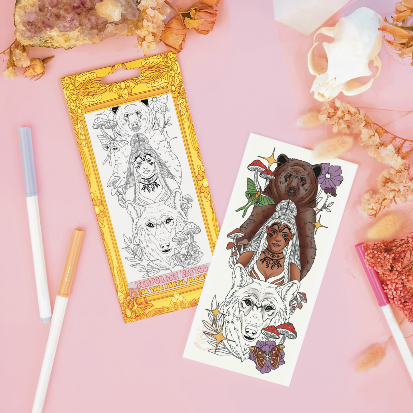 I am Between Beast & Spirit | Temporary Tattoo