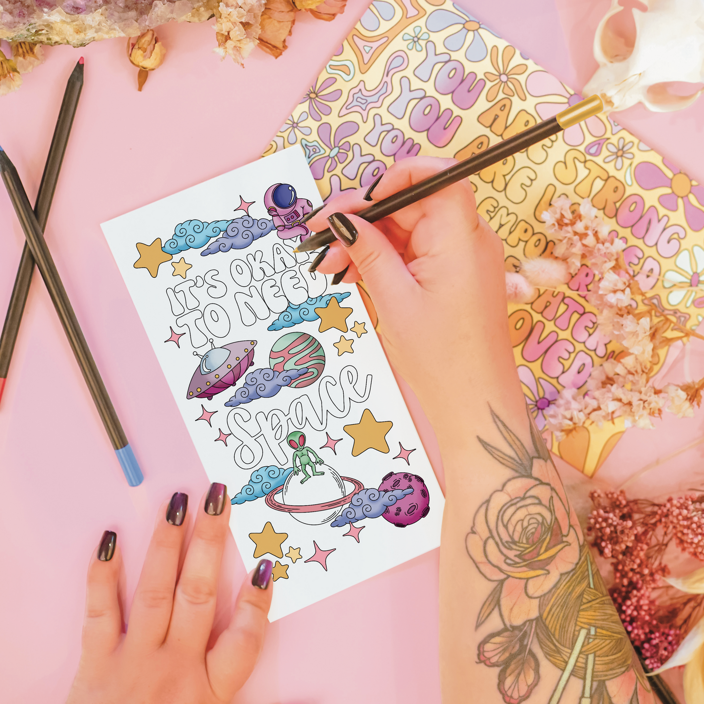 It’s Okay to Need Space | Temporary Tattoo