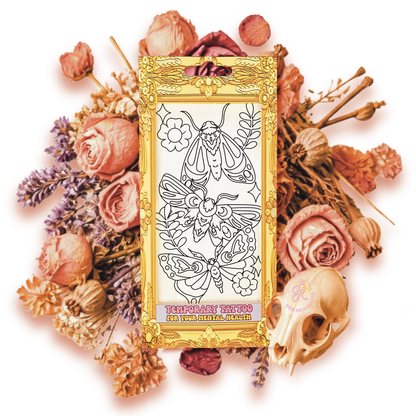 Moth Whisper | Temporary Tattoo