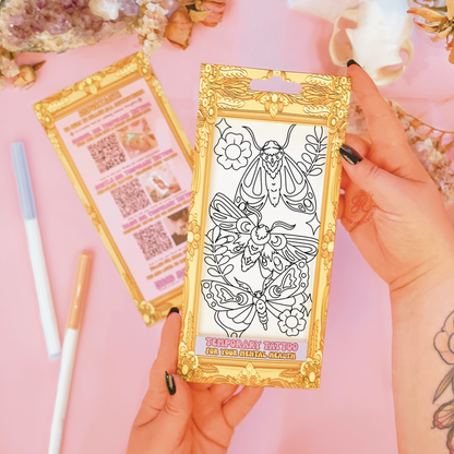 Moth Whisper | Temporary Tattoo