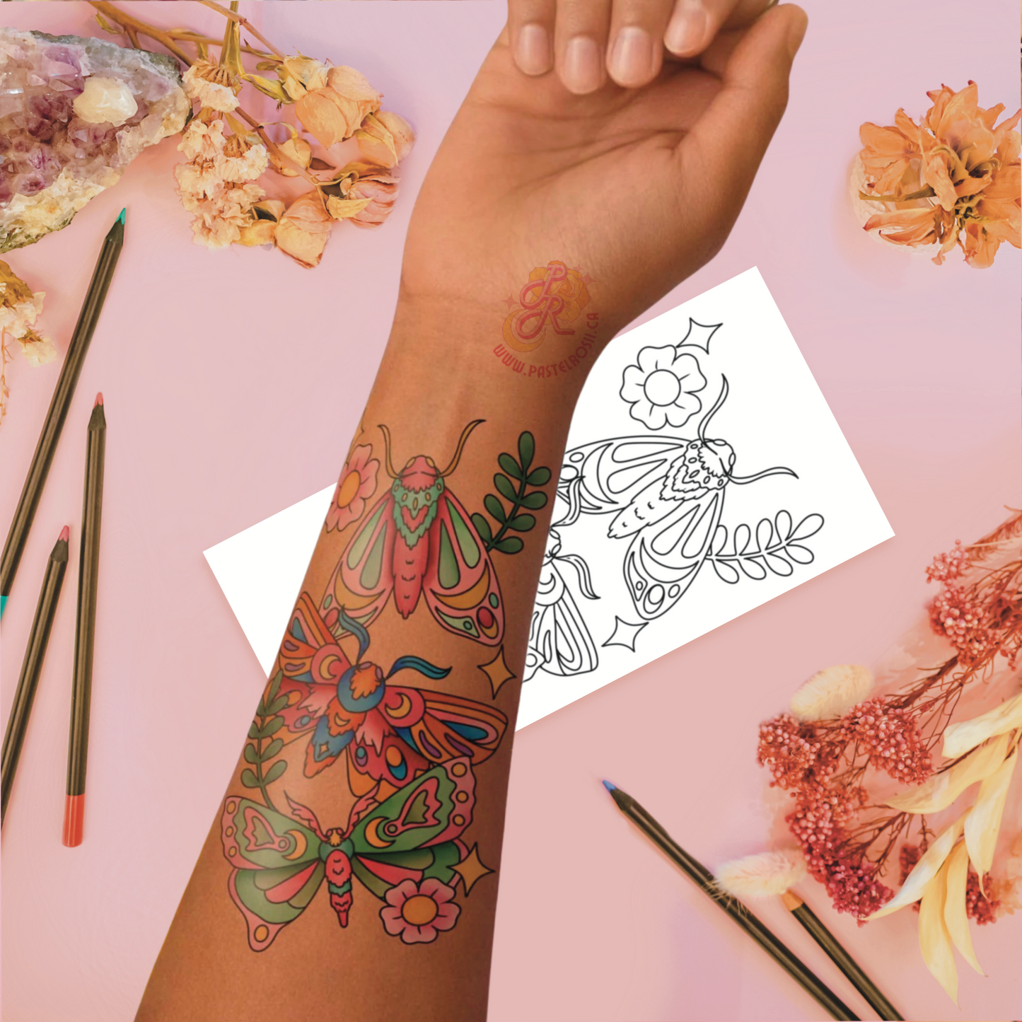 Moth Whisper | Temporary Tattoo
