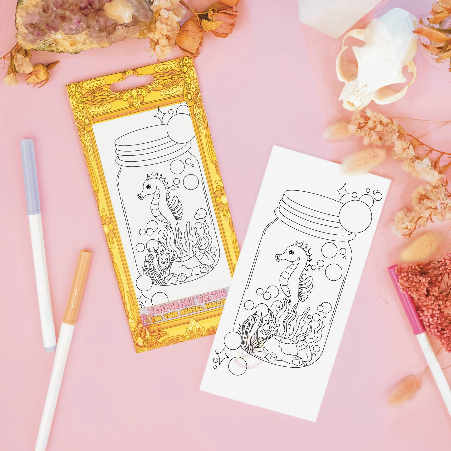 Seahorse Sanctuary | Temporary Tattoo