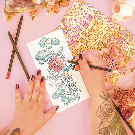Serpent Blooming | Temporary Tattoo