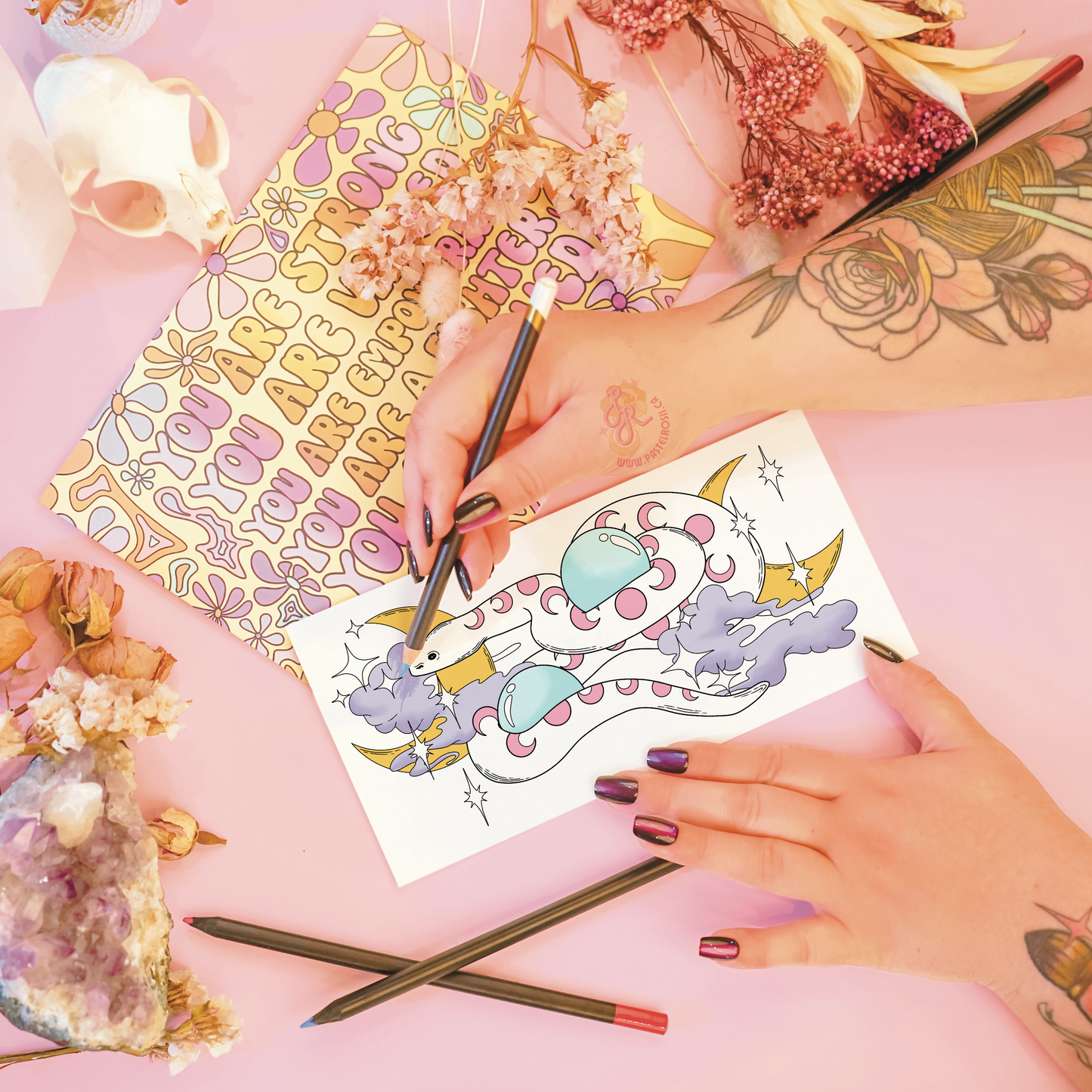 Moon Serpent | Temporary Tattoo