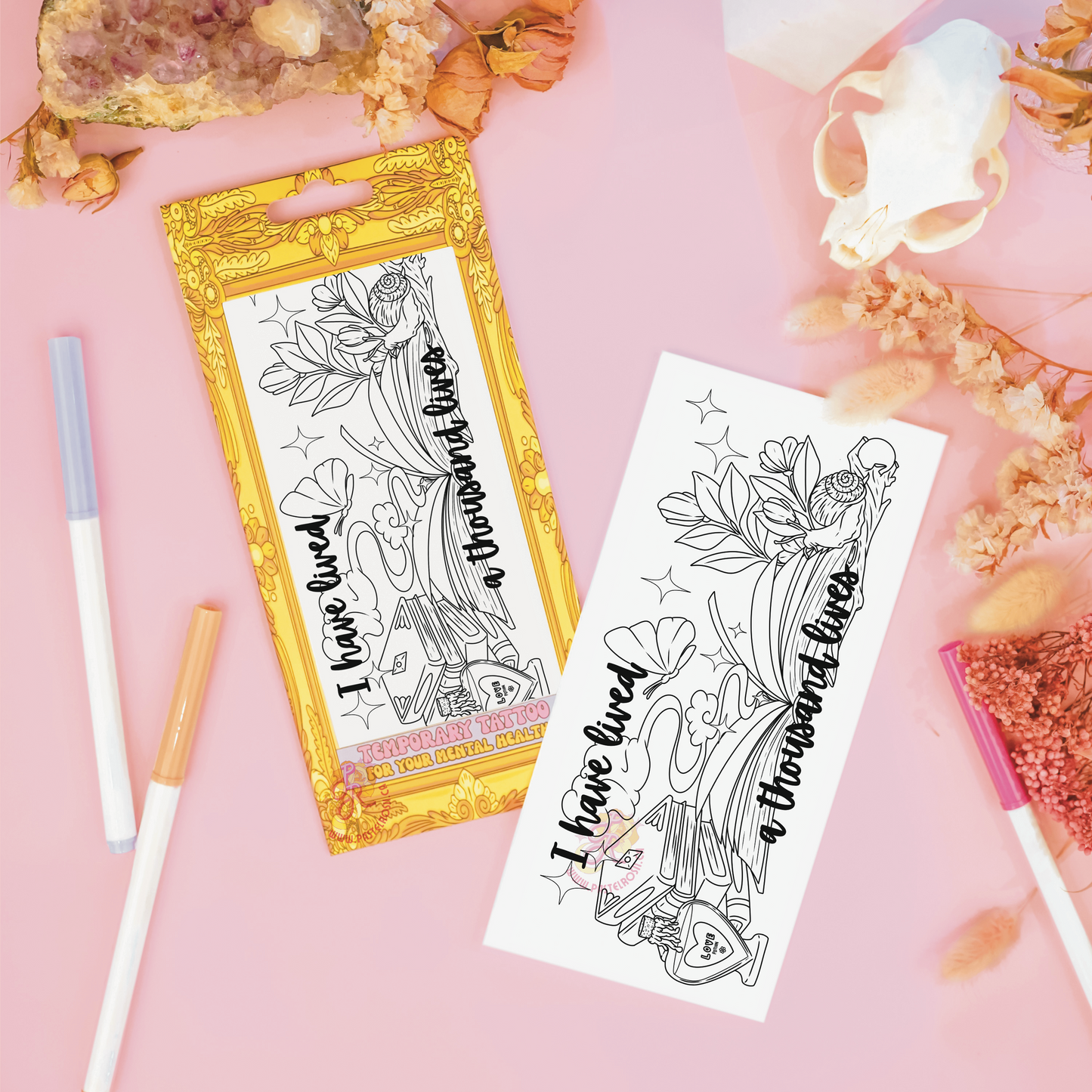 Bookish Adventures | Pre Colour Temporary Tattoo